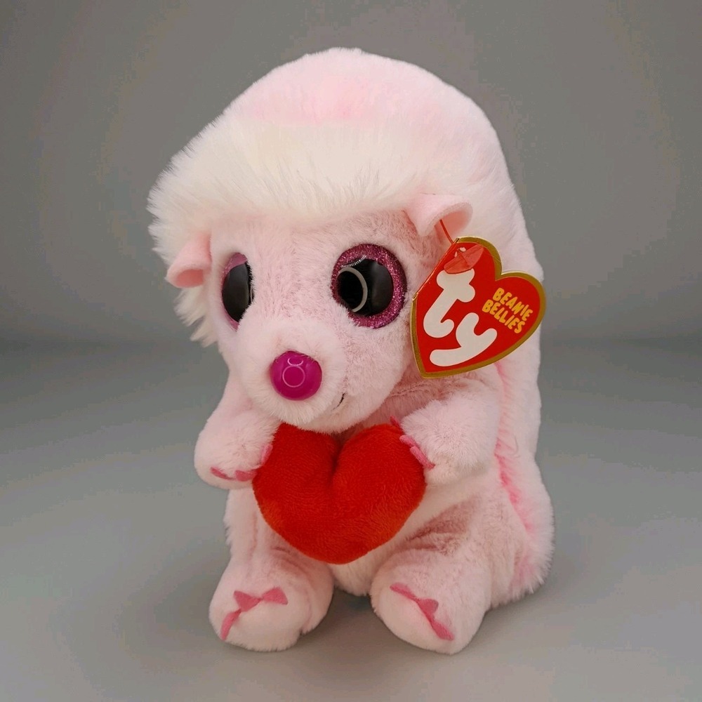 Ty Beanie Bellies Cheesecake Hedgehog 6" Valentine's Day Plush Stuffed Animal